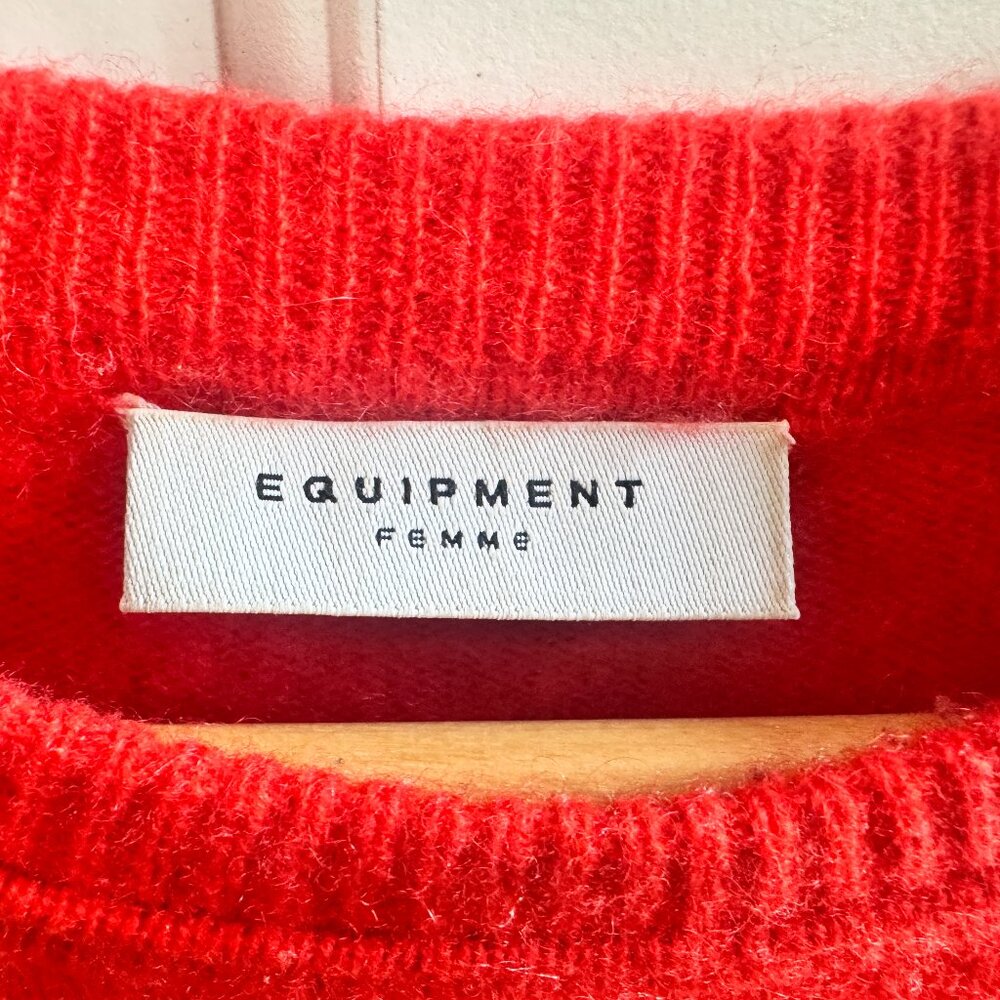 Equipment Femme Red Sloane Crew Cashmere Sweater Size L